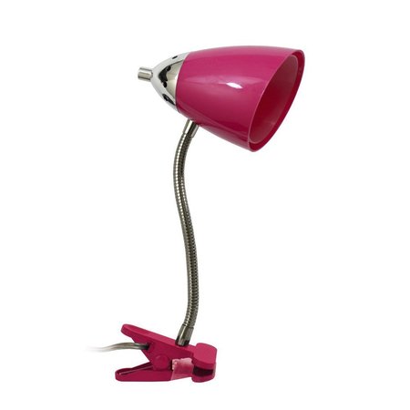 LIMELIGHTS Flossy Flexible Gooseneck Clip Light Desk Lamp, Pink LD2001-PNK